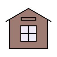 House line filled icon vector