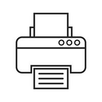 Icono de la línea de impresora negro
