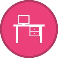 Desk filled icon vector