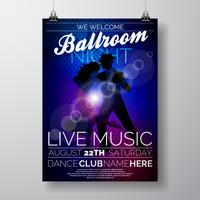 Ballroom Night Party Flyer design  vector