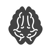 Brain  glyph black icon vector