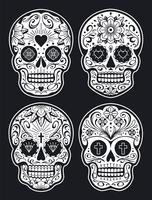 Vector calaveras mexicanas con patrones