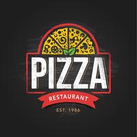 Plantilla de logotipo de pizzería vector