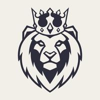 Lion in Crown Vector Mascot