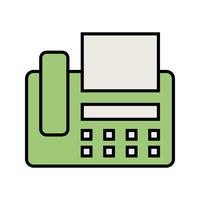 Fax machine line filled icon vector