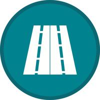 Two way road background icon vector