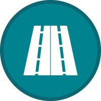 Two way road background icon vector