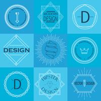 Set of Retro Vintage Insignias and Logotypes. vector