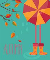 Autumn season in flat style vector