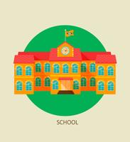 Icono de edificio de la escuela clásica. vector