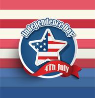 Cuatro de julio insignias americanas del día de la independencia.