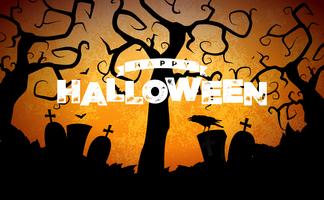Happy Halloween banner illustration vector