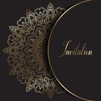 Invitación decorativa de diseño Mandala vector