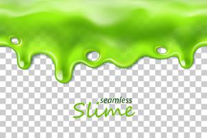Seamless dripping slime repeatable isolated on transparent background vector