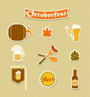 Oktoberfest Beer Brewery icons set. vector