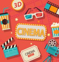 Concept of cinema. vector