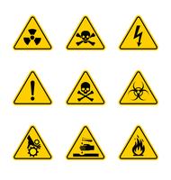 Vector warning signs and tapes.