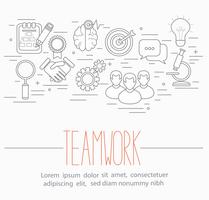 business teamwork symbols vector