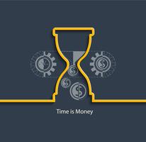 Time is money concept. vector