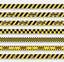 Vector warning signs and tapes.