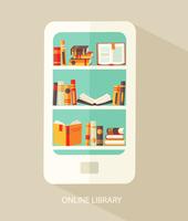 Concept for digital library. vector