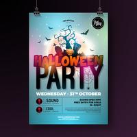 Halloween Party flyer illustration  vector