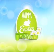 Easter eggs with ribbon. vector