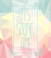 Its spring time on a polygonal background. vector