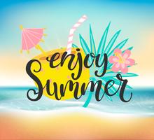 Enjoy summer beach party. vector