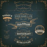 Elegant Hand Drawn Golden Banners And Ribbons vector