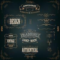 Hand Drawn Vintage Banners And Ribbons vector