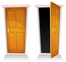 Doors, Closed And Open vector