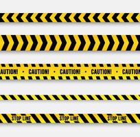 Vector warning signs and tapes.