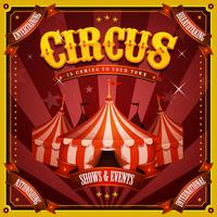 Vintage Circus Poster With Big Top