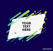 Vector background with paper card and abstract colorful shapes