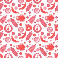 Meat products seamless pattern. vector