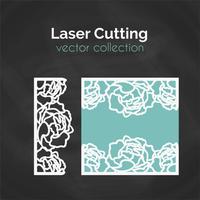 Laser Cut Template. Card For Cutting. Cutout Illustration vector