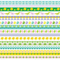 Easter borders clipart vector