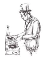 Vintage DJ vector