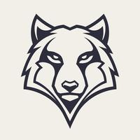 Lobo mascota vector icono