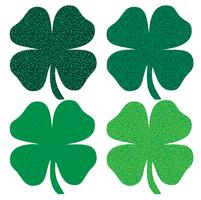 Saint Patrick's Day glitter shamrocks vector