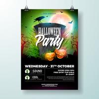 Halloween Party flyer illustration vector