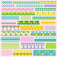 Easter washi tape clipart 