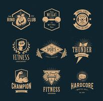 Retro Fitness Emblems vector