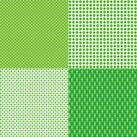 Saint Patricks day polka dot patterns vector