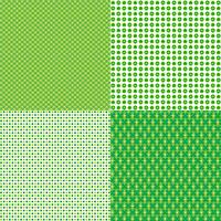 Saint Patricks day polka dot patterns vector