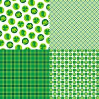 Saint Patrick's Day plaids and patterns vector