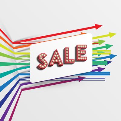 Colorful and clean template with arrows, vector illustration