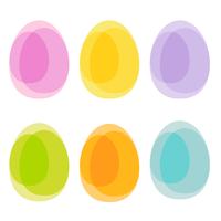 huevos de pascua transparentes vector