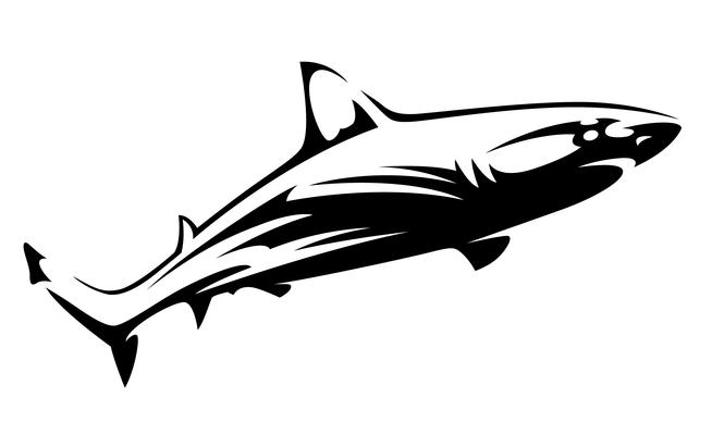 Shark Black Shape